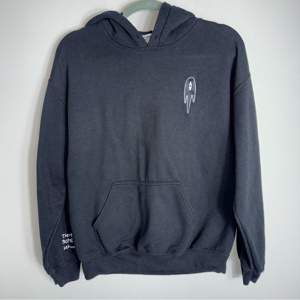 OMOCAT OMORI Something Behind You Hoodie-Black-Manga Anime-Medium